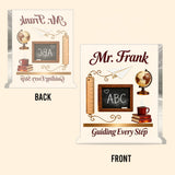 Vintage Teacher - Personalized Teacher Custom Shaped Acrylic Plaque