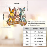 Grandma's Peeps Best Easter Gift - Personalized Grandma Window Hanging Suncatcher Ornament