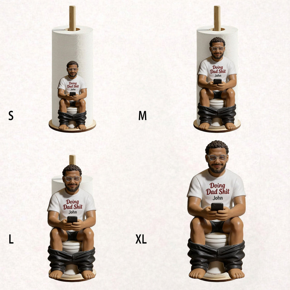 Doing Dad Sht - Personalized Father Paper Towel Holder & Soap Dispenser