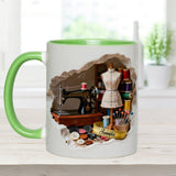 Love Sewing Miniature Sewing Room - Personalized Sewing Accent Mug