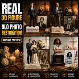 Bring The Memories Back, Old Photo Restoration - Personalized Memorial Premium 3D Figurine