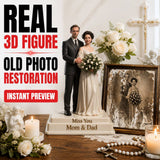 Bring The Memories Back, Old Photo Restoration - Personalized Memorial Premium 3D Figurine