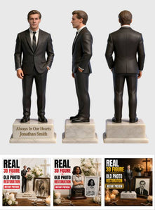 Bring The Memories Back, Old Photo Restoration - Personalized Memorial Premium 3D Figurine