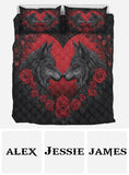 You & Me We Got This - Personalized Wolf Quilt Set