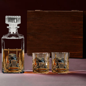 Best Truck Driver - Personalized Trucker Whiskey Decanter Set