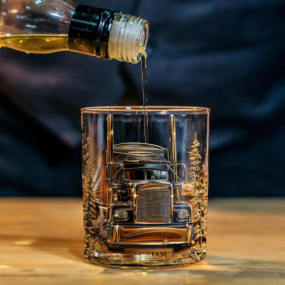 Best Truck Driver - Personalized Trucker Whiskey Decanter Set