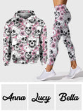 Floral & Skulls - Personalized Skull Hoodie and Leggings