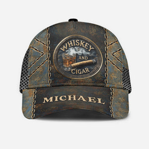 Whiskey And Cigar - Personalized Whisky Classic Cap