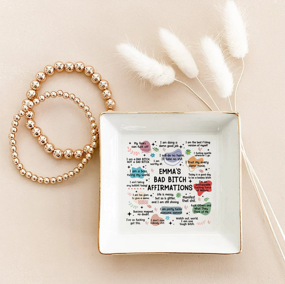 Swear Affirmations - Personalized Family Jewelry Dish
