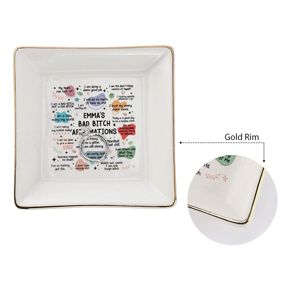 Swear Affirmations - Personalized Family Jewelry Dish