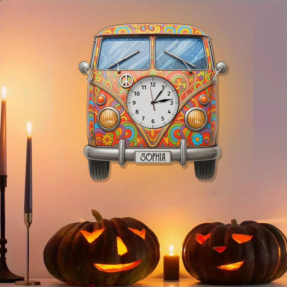 Chill Time - Personalized Hippie LED Light Wall Clock