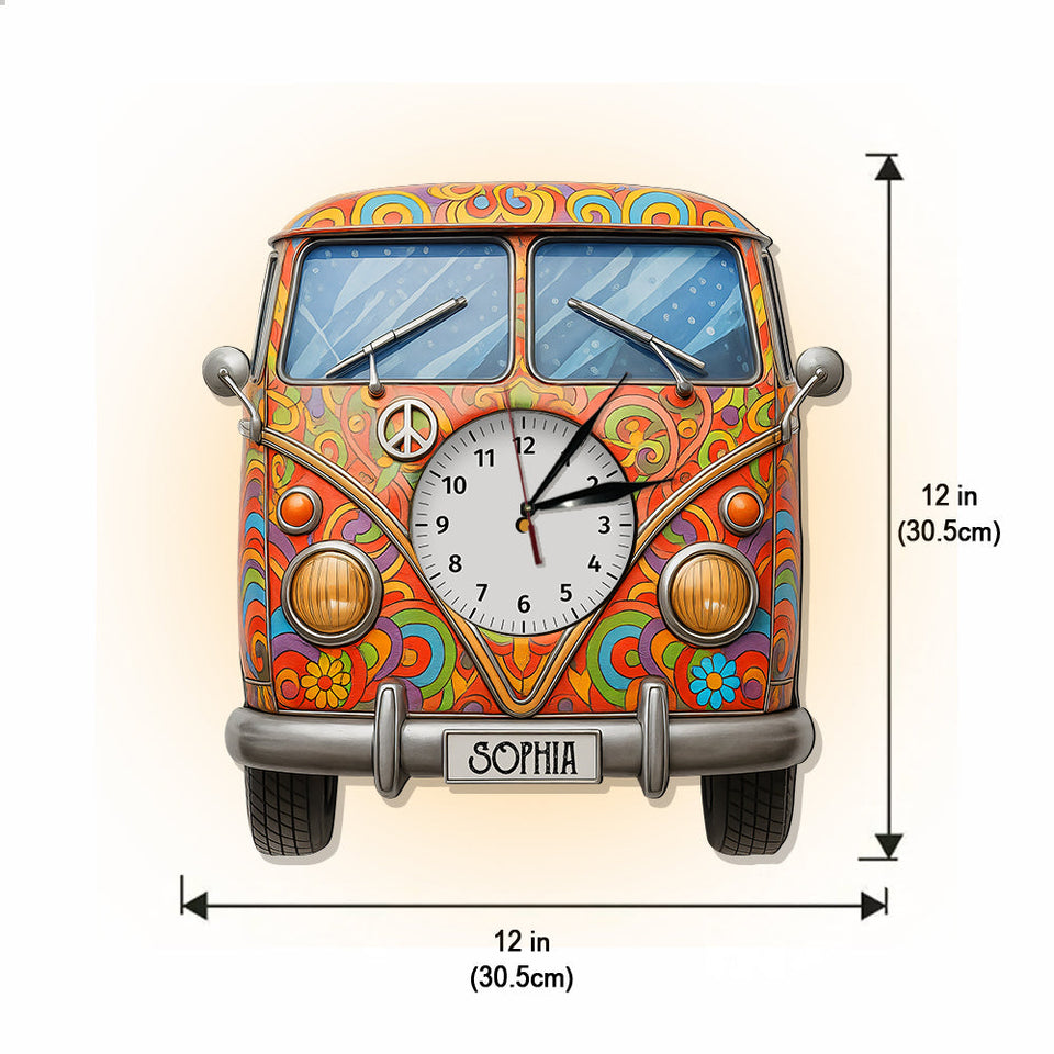 Chill Time - Personalized Hippie LED Light Wall Clock