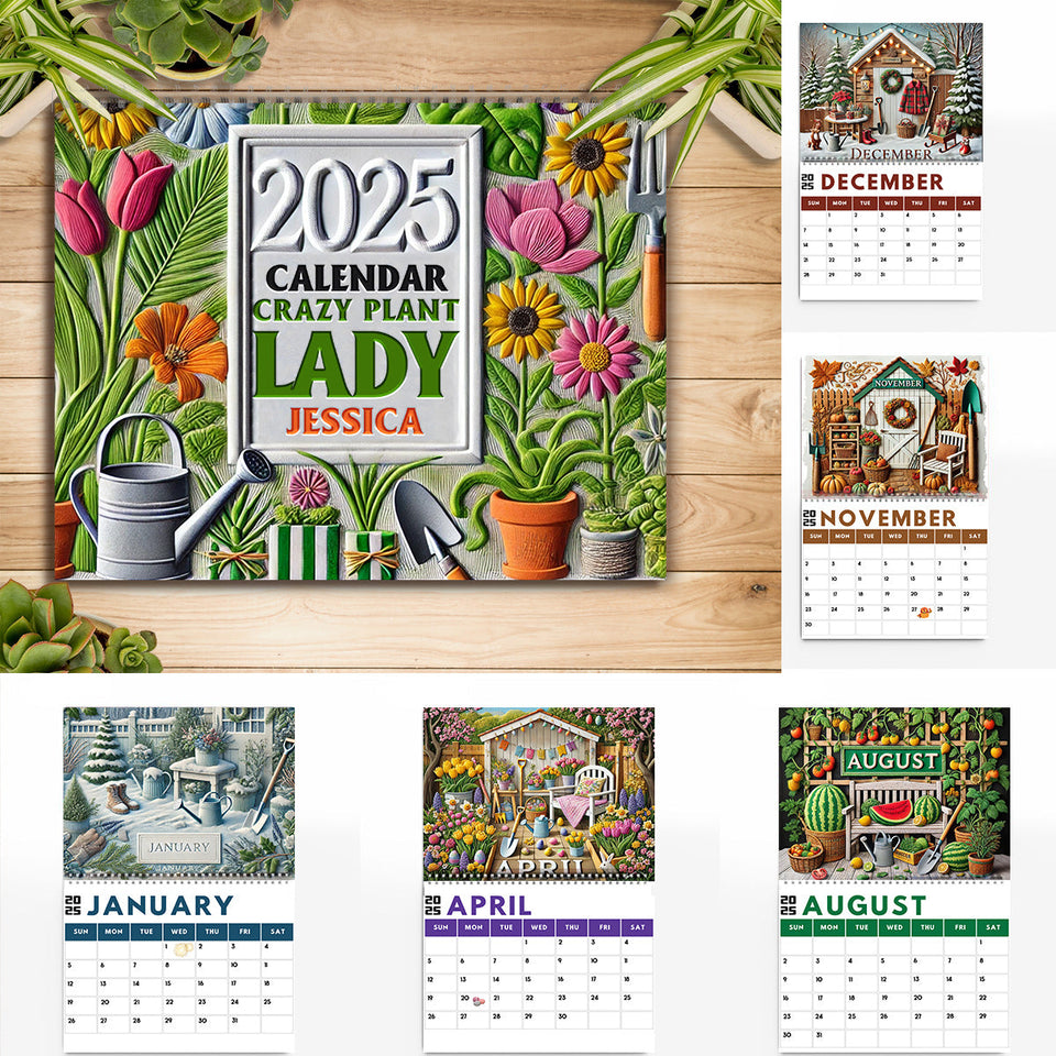 Gardening Lovers Calender - Personalized Gardening Wall Calendar & Desk Calendar