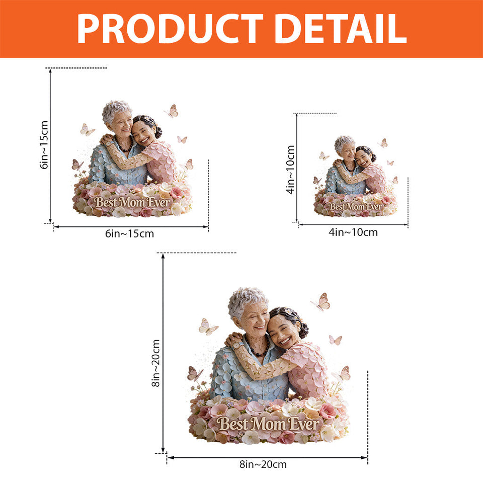 Love Mother Flowers - Personalized Mother Custom Shaped Acrylic Plaque