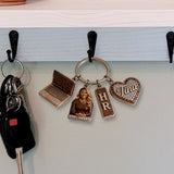 Custom Any Photo, Any Title - Personalized Colleague Premium Keychain With Charms