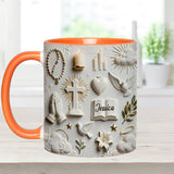 Faith Over Fear - Personalized Christian Accent Mug & Coaster