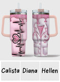 Nurse Life - Personalized Nurse Tumbler With Handle