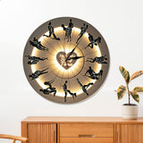 Couple's Sexy Time, Couple Gift Idea - Personalized Couple LED Light Wall Clock