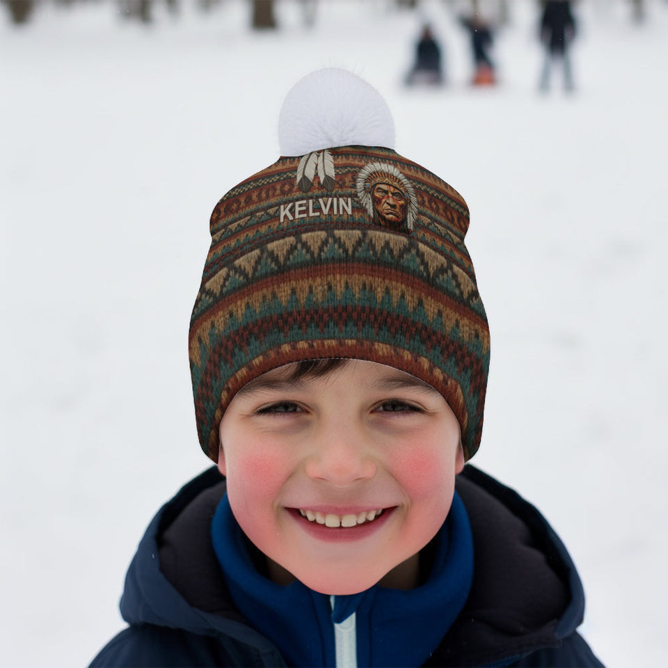 Indigenous - Personalized American Indian Beanie Hat