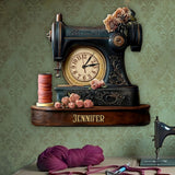 Sewing Time - Personalized Sewing LED Light Wall Clock