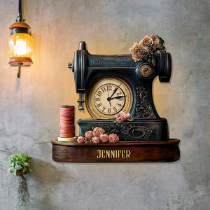 Sewing Time - Personalized Sewing LED Light Wall Clock