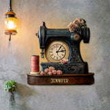 Sewing Time - Personalized Sewing LED Light Wall Clock
