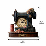 Sewing Time - Personalized Sewing LED Light Wall Clock