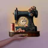 Sewing Time - Personalized Sewing LED Light Wall Clock
