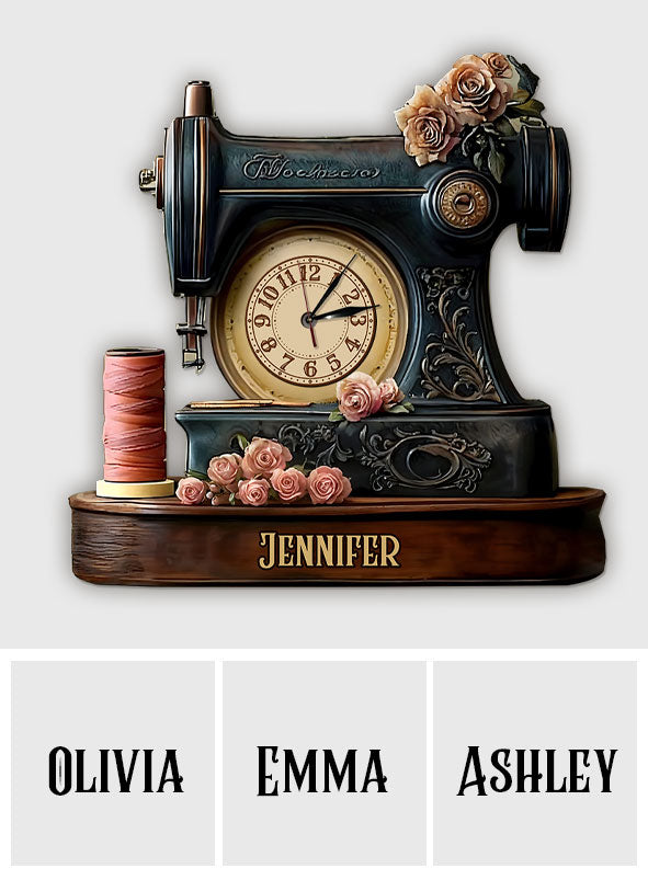 Sewing Time - Personalized Sewing LED Light Wall Clock
