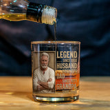 Legend Husband Dad Grandpa - Personalized Grandpa Whiskey Glass
