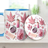 Green Magic Leaf - Personalized Weed Accent Mug & Coaster