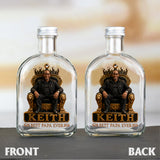 Gift For Black King, Custom Gift Father's Day - Personalized Father Whiskey Bottle & Glass