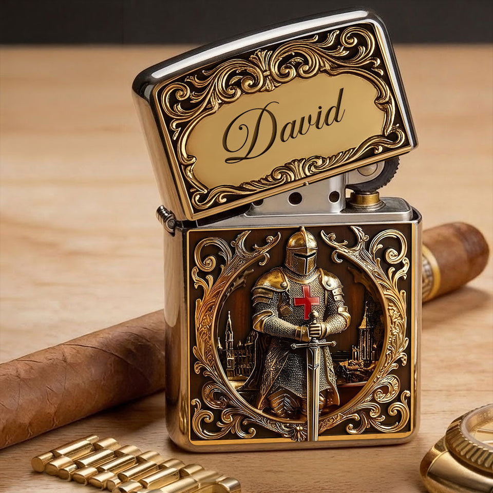 Knight Of God - Personalized Christian Lighter