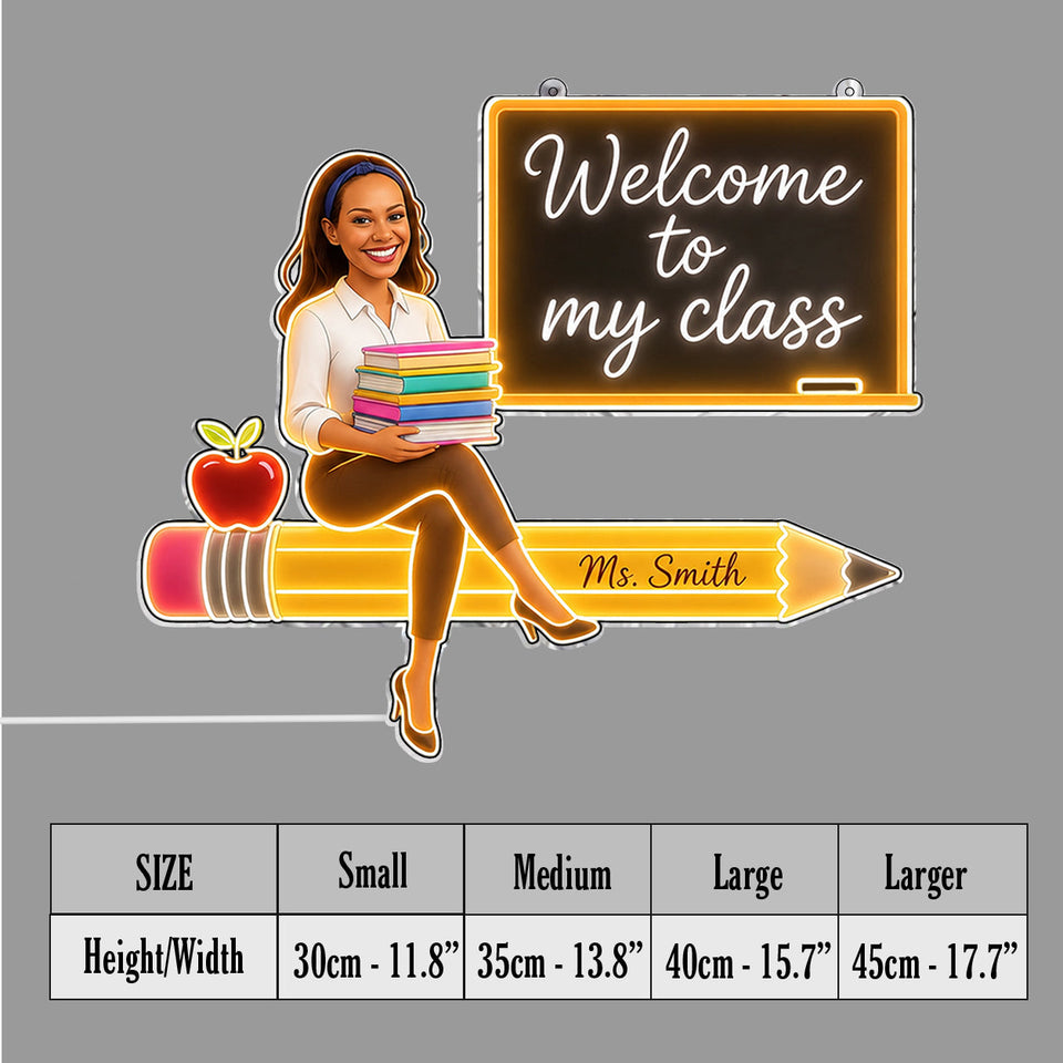 Back To School Gift, Teacher Gift Idea - Personalized Teacher Neon LED Light Sign