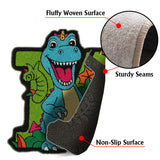Dinosaur Initial Name Letter Perfect Gift For Kids - Personalized Kid Non-Slip Tufted Rug