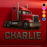 Best Trucker Ride With Pride - Personalized Trucker Decal Full