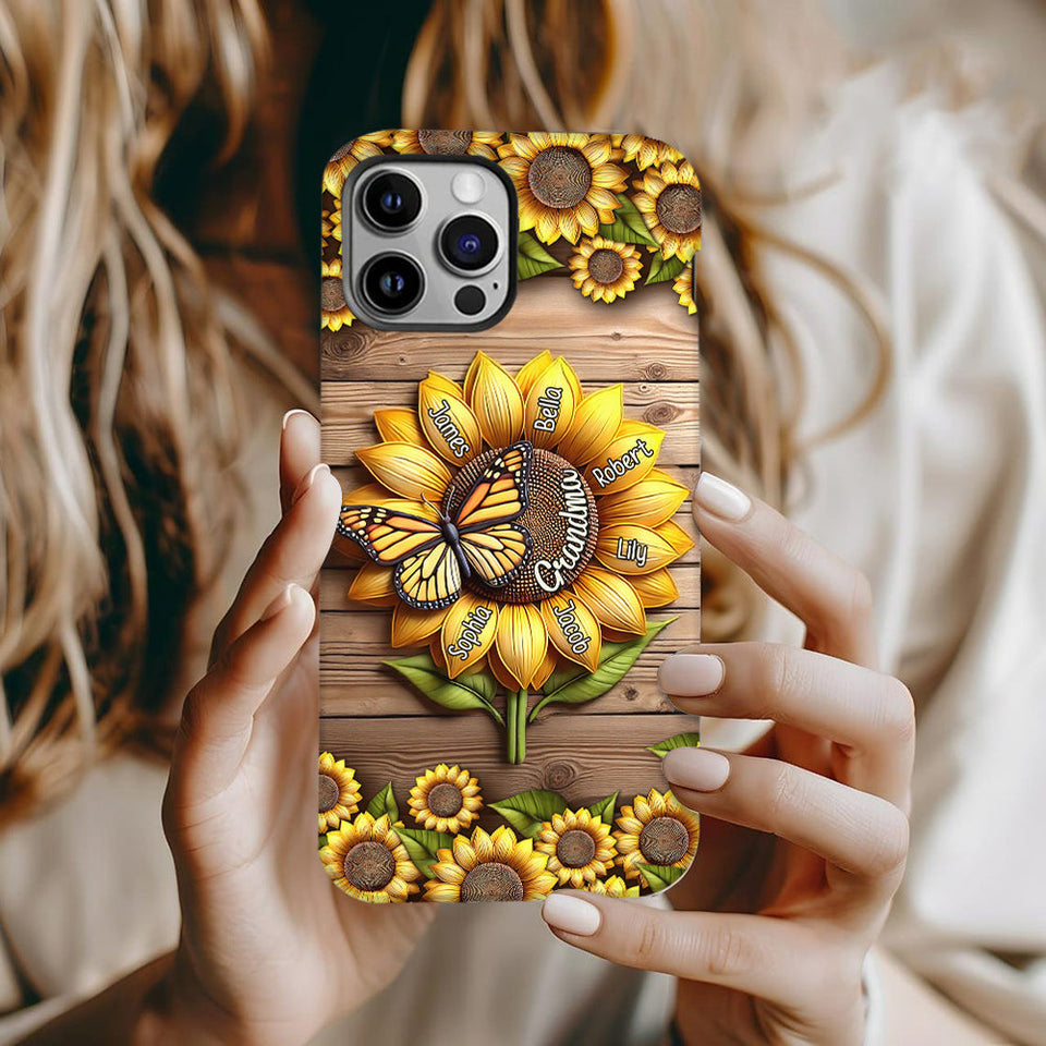 You Are My Sunshine Grandma Mom - Personalized Grandma Full Print Phone Case