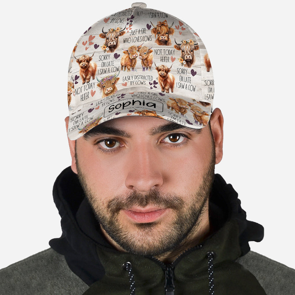 Just A Girl Who Loves Highland Cows - Personalized Highland Cow Classic Cap