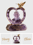 A Piece Of My Heart Lives In Heart - Personalized Memorial Custom Shaped Acrylic Plaque