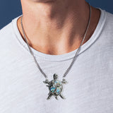 Mom Grandma Turtle - Personalized Mother Custom Shaped Pendant Necklace