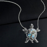Mom Grandma Turtle - Personalized Mother Custom Shaped Pendant Necklace