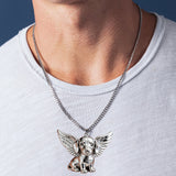 Love My Dog - Personalized Dog Shaped Acrylic Pendant Necklace