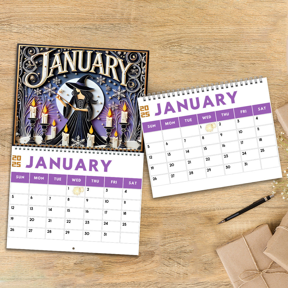 Witches Calendar - Personalized Witch Wall Calendar & Desk Calendar