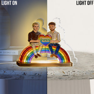 Love Is Love - Personalized LGBT Support Acrylic LED Night Light