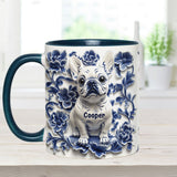 Cute French Bulldog Frenchie - Personalized Dog Accent Mug