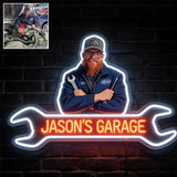 Gift For Him, Father's Day Gift - Personalized Garage LED Light Acrylic Sign