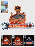 Gift For Him, Father's Day Gift - Personalized Garage LED Light Acrylic Sign