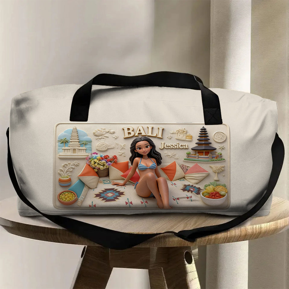 Just A Girl Who Loves Travelling - Personalized Travelling Duffle Bag