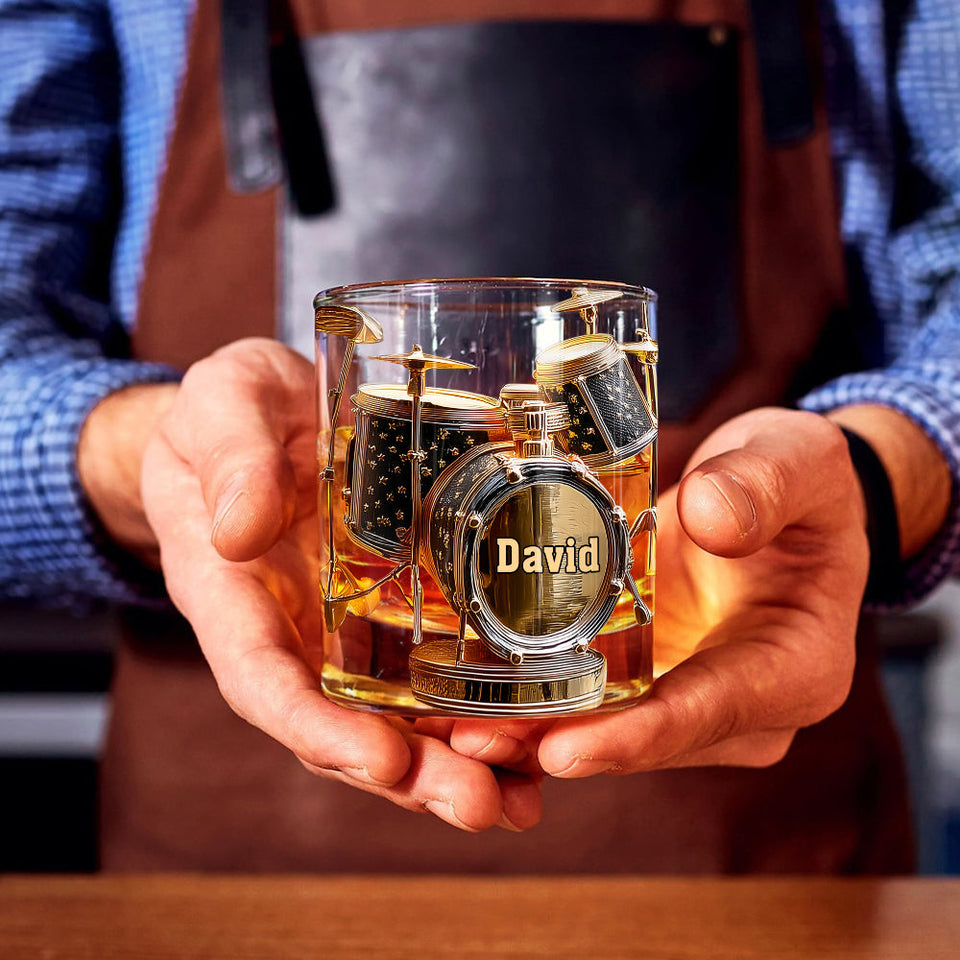 Awsome Drumer - Personalized Drummer Whiskey Glass