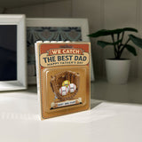 We Catch The Best Dad - Personalized Baseball Vertical Rectangle Building Brick Blocks Printed On Both Sides